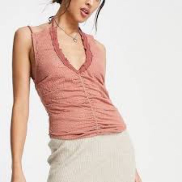 Free People Love Her Keyhole Boho Tank in Summer Sparrow 2-Way Top Women’s Sz S - Picture 3 of 14